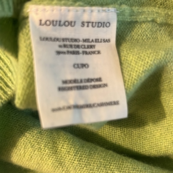 Loulou Studio Cupo Cashmere Green Cardigan - Picture 10 of 10